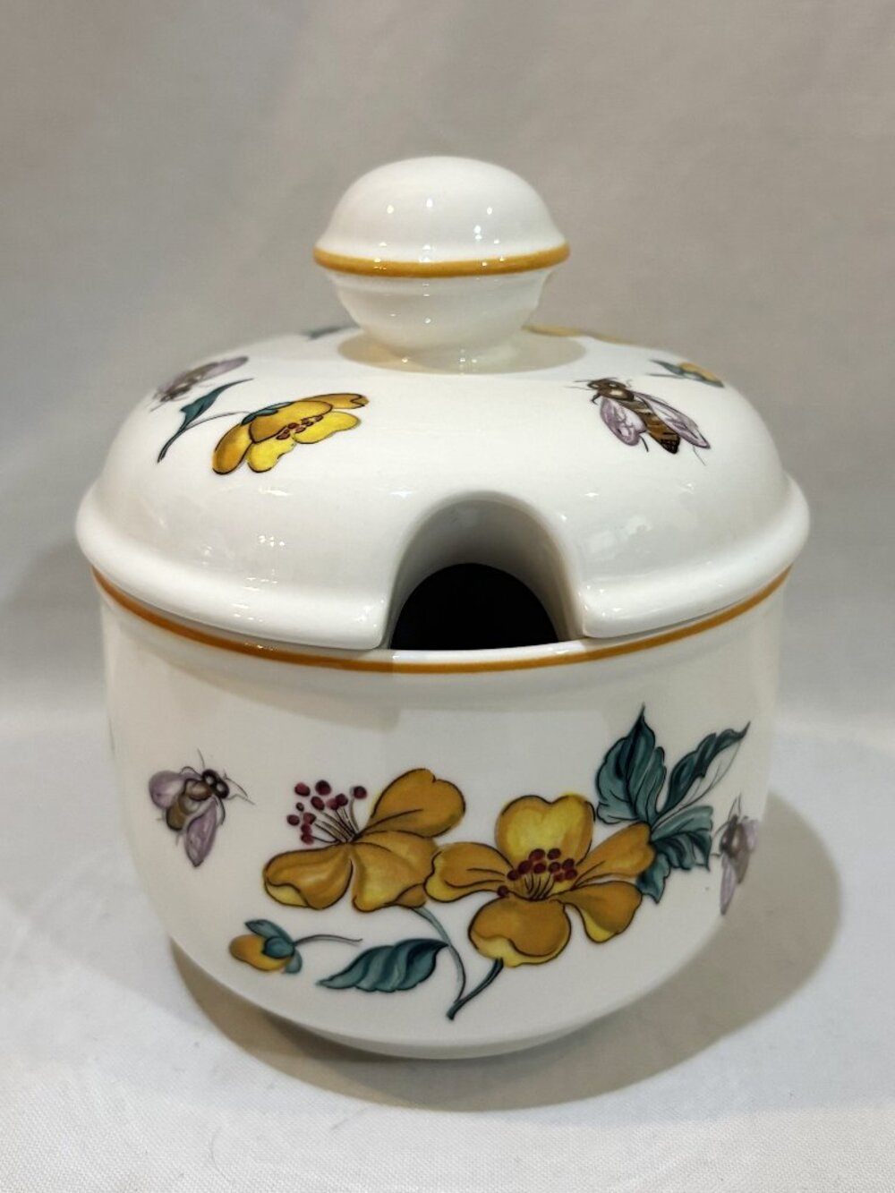 Villeroy & Boch Malaga Luxembourg Fine China Jam Jelly Jar with Lid Sugar Bowl
